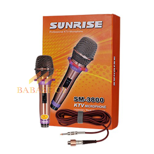 micro hát karaoke có dây sunrise sm 3800