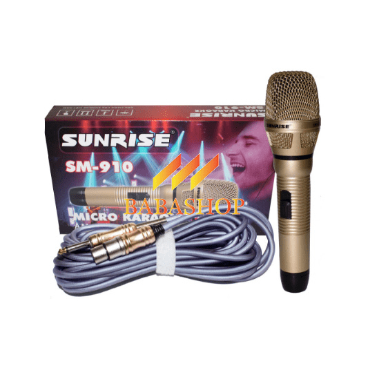 micro hát karaoke có dây sunrise sm-910