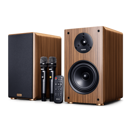 Bộ Loa Active Karaoke KADMA BS36i – Hệ Thống Hi-Fi 2.0, 120W x2, Bluetooth 5.3, Micro Không Dây