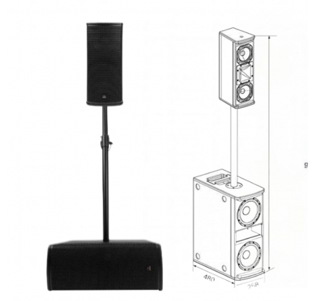 Loa Column Active SUMICO EUROTECH 2825 Âm Thanh Chất Lượng Cao