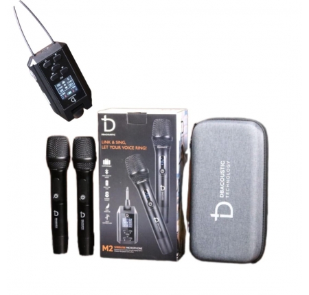 Micro DBACOUSTIC M2 – Micro Không Dây Cao Cấp, 8 Chế Độ Echo, Sóng Ổn Định 60m