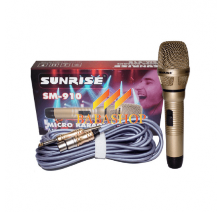 Micro Hát Karaoke Có Dây SUNRISE SM-910